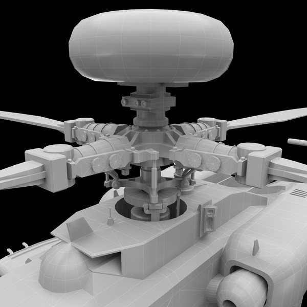helicopter ah-64 apache 3d model - AH-64 Apache by Stubborn3D